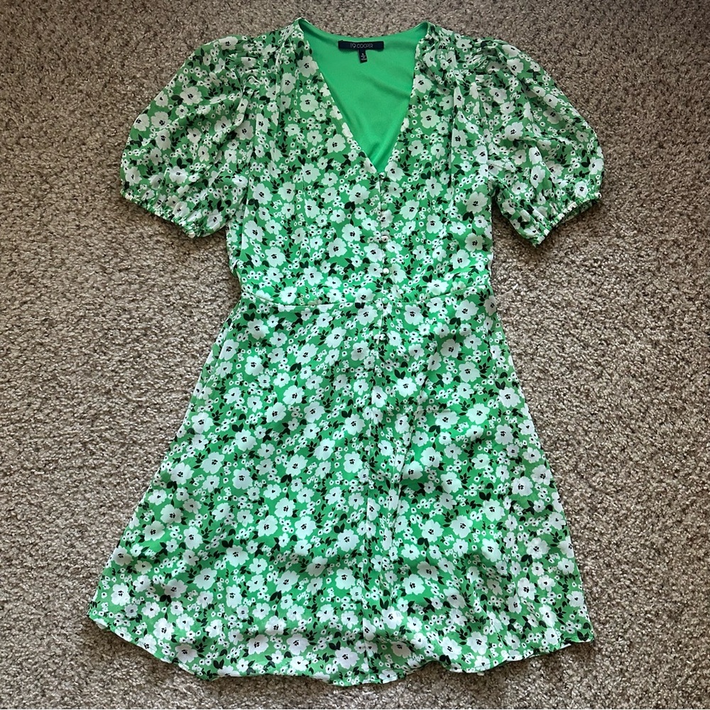 NORDSTROM RACK 19 Cooper Green Floral Mini Dress S size Small